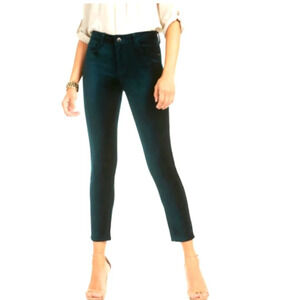 Jen7 by 7 for All Mankind - Velvet Ankle Skinny Jeans - Green - Plus Size 18